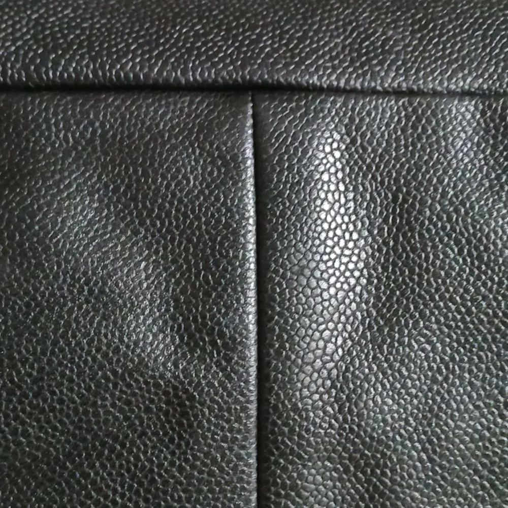 Chanel Black Caviar Leather Hobo W Chain Strap Bag.
